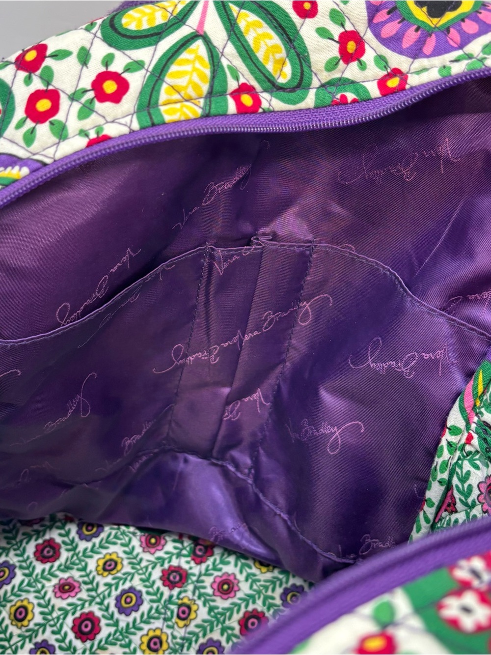 Vera Bradley Viva La Vera Backpack Floral Tropical Quilted Retired Womens EUC - Picture 7 of 10